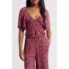 Rip Curl Beach Party Flutter Sleeve Top In Pink