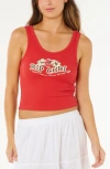 Rip Curl Bells Crop Graphic Tank In White