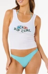 Rip Curl Bells Crop Graphic Tank In White