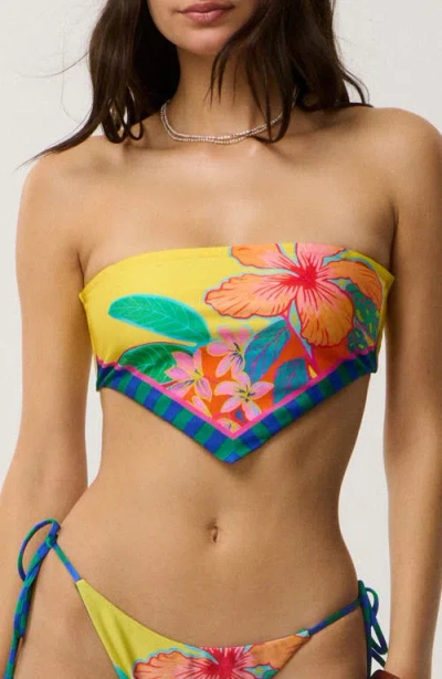 Rip Curl Bliss Scarf Bandeau Bikini Top In Multi