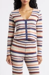 Rip Curl Bobbi Stripe Knit Top In Multi