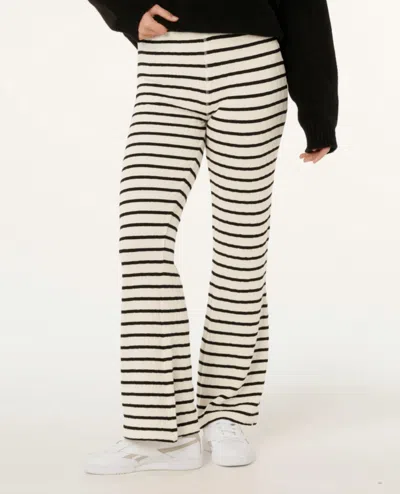 RIP CURL BOBBI STRIPE PANTS IN BLACK /OFF WHITE