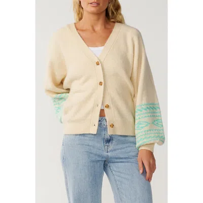Rip Curl Bossa Nova Jacquard Cardigan In Brazilian Sand