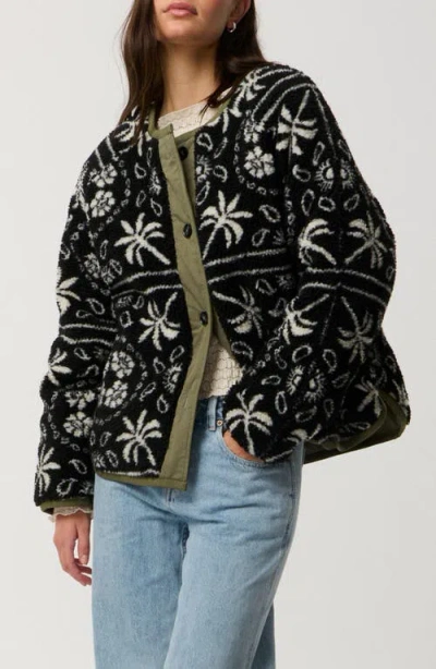 Rip Curl Bossa Nova Reversible Fleece Jacket In Multi