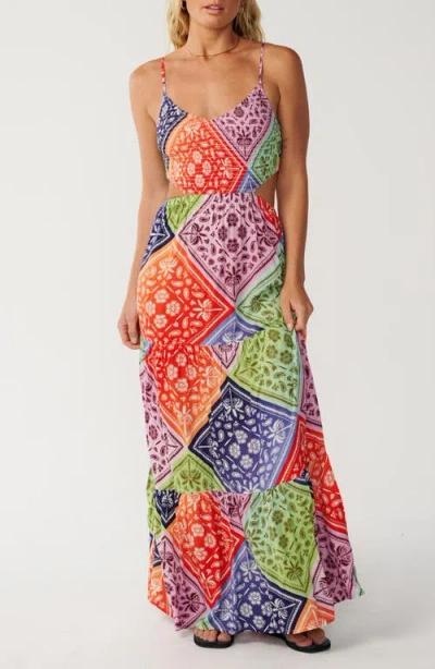 Rip Curl Bossa Nova Sleeveless Maxi Dress In Multi
