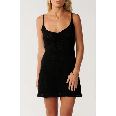 Rip Curl Bossa Nova Texture Slip Dress In Black