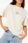 Rip Curl Butterfly Heritage Oversize Cotton Graphic T-shirt In Bone