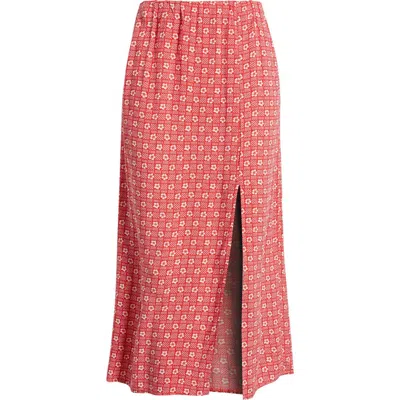 Rip Curl Cala Mayor Midi Skirt In Red