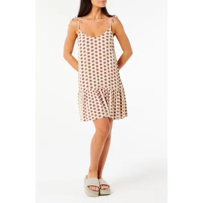 Rip Curl Cala Nights Flounce Hem Sundress In Ivory Multi