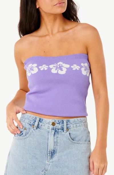 Rip Curl Cala Nights Hibiscus Bandeau Sweater In Purple
