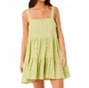 Rip Curl Cala Nights Seersucker Mini Dress In Sage Green In Green