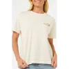 Rip Curl Cala Vadella Relaxed Cotton Graphic T-shirt In Neutral