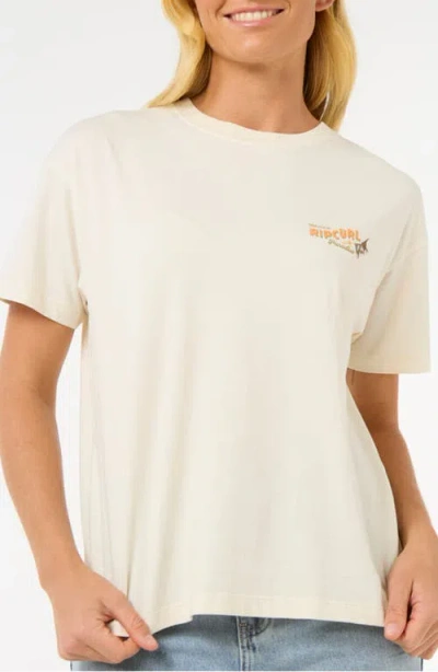 Rip Curl Cala Vadella Relaxed Graphic T-shirt In Bone