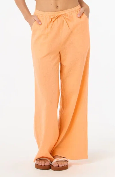 Rip Curl Cala Vadella Texture Pants In Orange