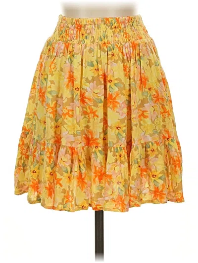 Pre-owned Rip Curl Casual Skirt In Yellow