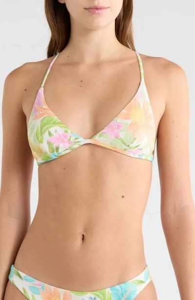Rip Curl Catalina Island Floral Triangle Bikini Top In Multi