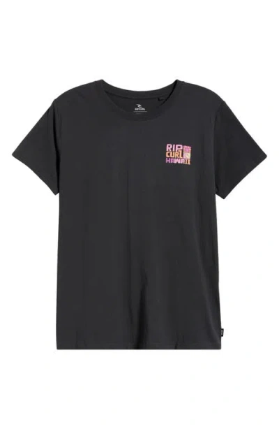 Rip Curl Catalina Island Graphic Tee In Black