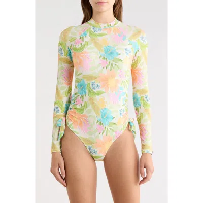 Rip Curl Catalina Island Long Sleeve One-piece Swimsuit In Multico