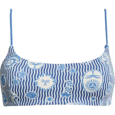 Rip Curl Catalina Waves Bikini Top In Blue