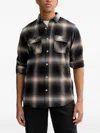 Rip Curl Check-pattern Flap-pocket Shirt In Black