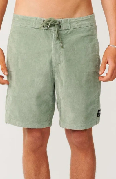 Rip Curl Classic Surf Corduroy Shorts In Green