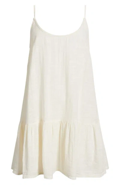 Rip Curl Classic Surf Cotton Cover-up Minidress In Bone