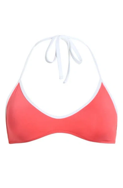 Rip Curl Classic Surf Halter Swim Top In Red