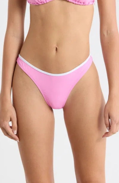 Rip Curl Classic Surf High Leg Bikini Bottoms In Pink