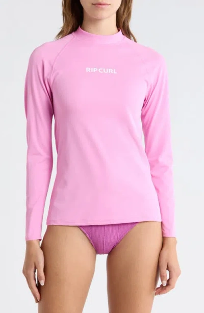 Rip Curl Classic Surf Long Sleeve Rashguard In Pink