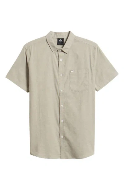 Rip Curl Classic Surf Ourtime Short Sleeve Cotton Button-up Shirt In Neutral