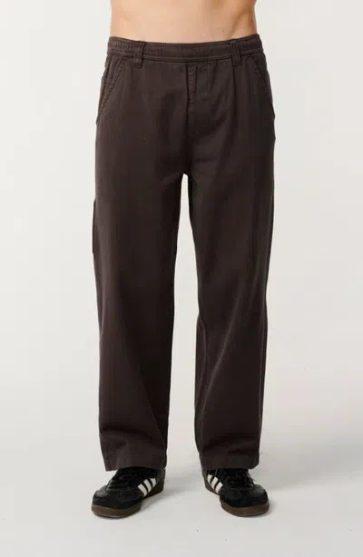Rip Curl Classic Surf Pull-on Cotton Twill Carpenter Pants In Brown