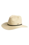 Rip Curl Classic Surf Straw Panama Hat In Black/tan