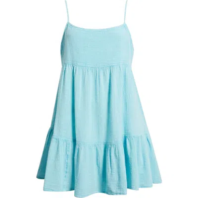 Rip Curl Classic Surf Tiered Cotton Sundress In Blue
