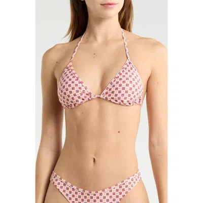 Rip Curl Classic Surf Triangle Bikini Top In Pink