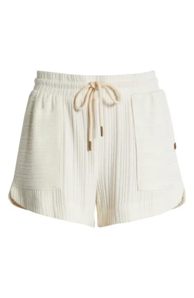 Rip Curl Cosy Ii Elastic Waist Shorts In Off White