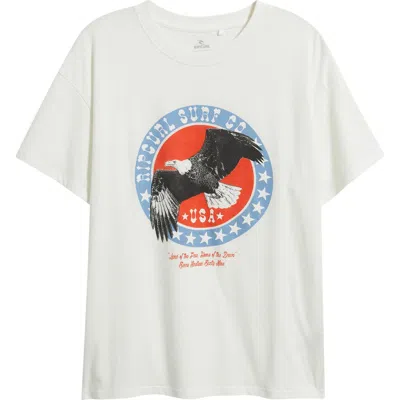 Rip Curl Cotton Graphic T-shirt In Brown