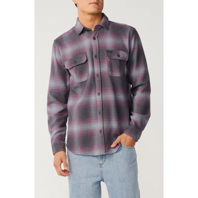 Rip Curl Count Plaid Cotton Flannel Button-up Shirt In Neutral
