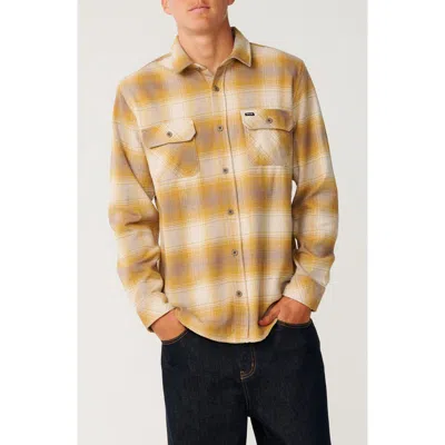 Rip Curl Count Plaid Cotton Flannel Button-up Shirt In Orange