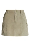 Rip Curl Cruisin Cargo Miniskirt In Sage