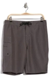 Rip Curl Dawn Patrol Colorblock Print Swim Trunks In Black Heather