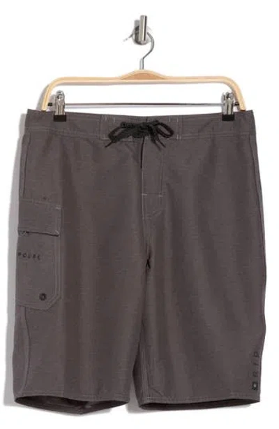 Rip Curl Dawn Patrol Colorblock Print Swim Trunks In Black Heather