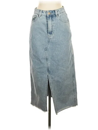 Pre-owned Rip Curl Denim Skirt In Blue