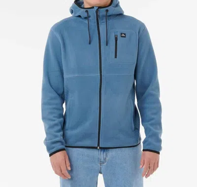 Rip Curl Departed Polar Fleece Zip Jacket In Bluefin