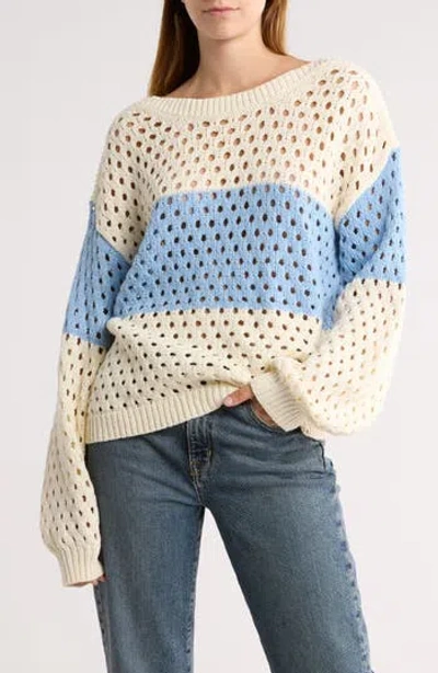Rip Curl Desert Dreams Open Knit Sweater In Multi
