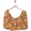 Rip Curl Desert Dreams Smocked Puff Sleeve Top