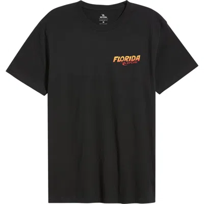 Rip Curl Desti Animals Cotton Graphic T-shirt In Black