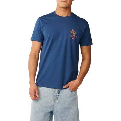 Rip Curl Desti Animals Cotton Graphic T-shirt In Blue