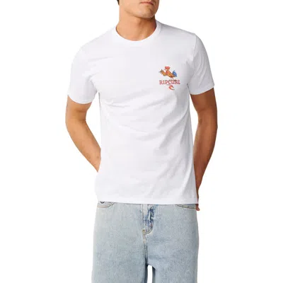 Rip Curl Desti Animals Cotton Graphic T-shirt In White