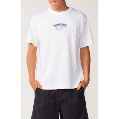 Rip Curl Disorder Balance Cotton Graphic T-shirt In White