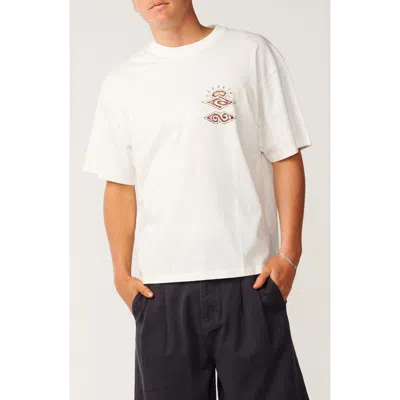 Rip Curl Disorder Boneyard Cotton Graphic T-shirt In White
